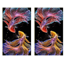 2X Kit di Pittura Diamante Trapano Completo 5D DIY Ricamo Un Punto Croce con Strass di Cristallo Rotondo per Adulti Diamond Arts