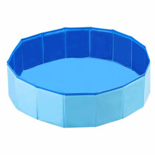 Folding Dog Pool for Bathing and Play, Durable Waterproof Collapsible Pet Pool for Outdoor Use