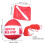 High Visibilities Diving Down Flag With Adjustable Polyester 3