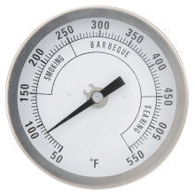 Stainless Steel Oven Thermometer 50550F, 3 Inch BBQ Grill Temperature Gauge with Large Dial and Adjustable NPT Mount