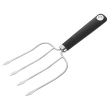 Stainless Steel Turkey Lifter Fork with Secure FourProng Grip for Heavy Duty Roast and BBQ