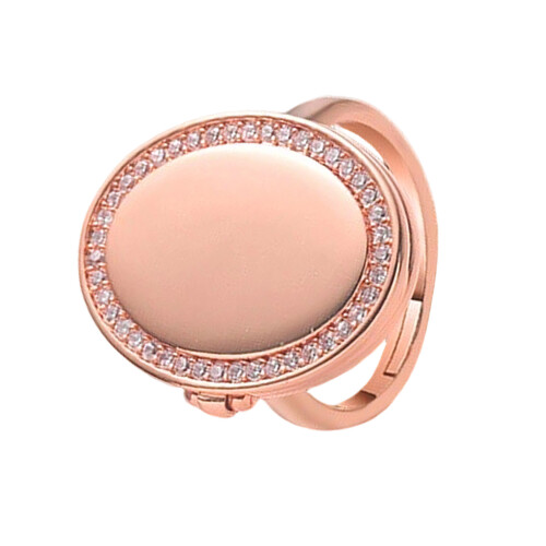Fashionable Geometric Copper Ring For Keepsakes-rose gold