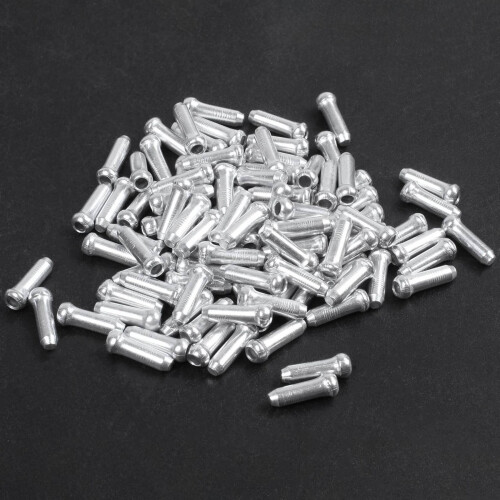 200X Bicycle Bike Shifter Brake Cable Tips Caps End Crimp Silver