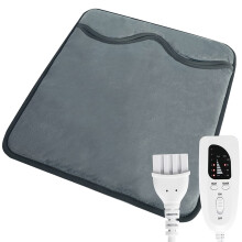 Tapis chauffant électrique pour les pieds avec 4 modes de minuterie, chauffage sous bureau, technologie de chauffage double couche, tapis de sol en