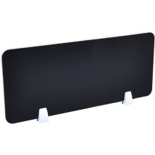 Desk Divider Privacy Panel 47.2x11.8in Black Freestanding Office Desk Partition Screen