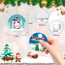 Sublimation Ceramic Ornaments Sublimation Ornament Blanks Bulk Ceramic Discs Ornament for Heat Press (20 PCS)