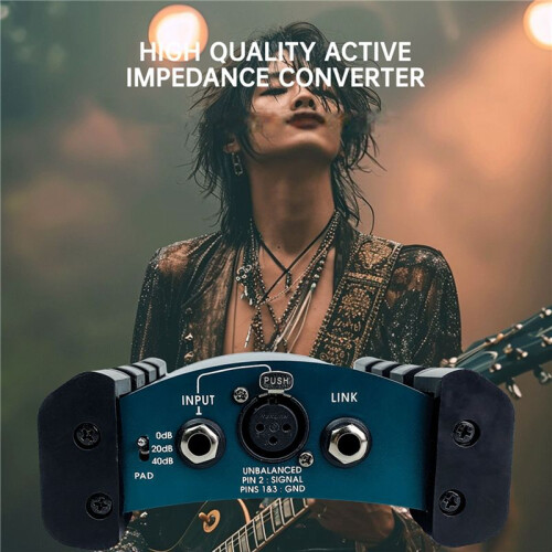 2X Active DI Box Impedance Converter DIBOX Stage Effector Phantom Power Box Active DI Box BOX 2