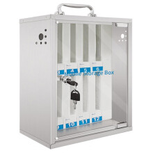 Cell Phone Storage Box 12 Slot Stainless Steel Wall Mounted Locker with Secure Locking and Heat Dissipation