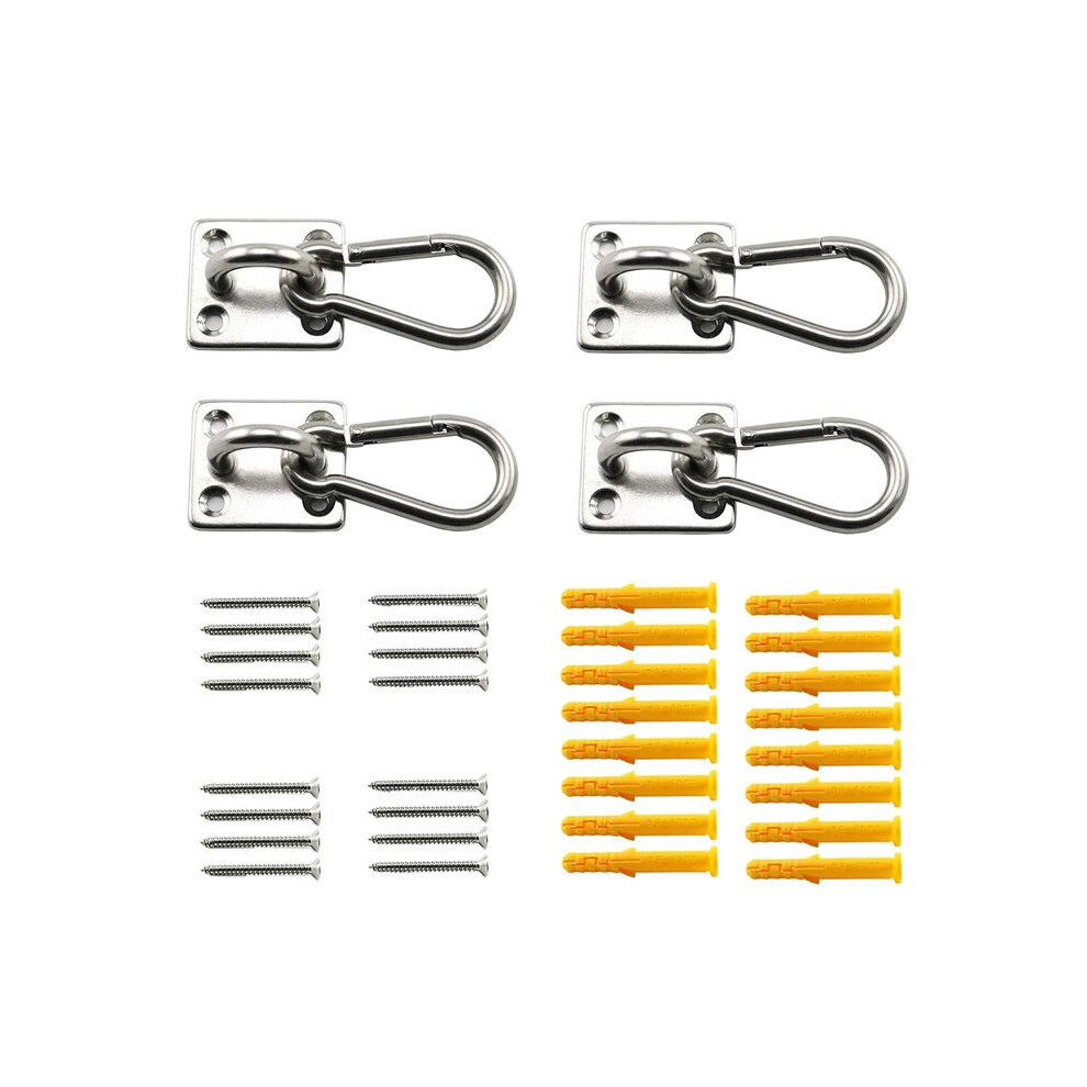 4 Set M6 Ceiling Wall Mount Hanging Hardware Fitting Set U-Shaped Hooks For Yoga Hammock Swings Marine Yacht Accessories 4712825606881