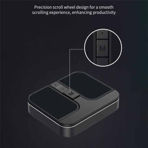 Square Mouse Wireless Computer Mouse 3 Mode BT/2.4G/USB  Capacitive Mouse for PC Laptop Notebook Desktop Silver 1