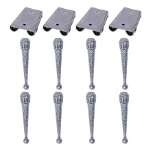 12st Bolo Tie Findings Kit 8st Bolo Tie Tips Ersättningsändkapslar & 4st Iron Bolo Tie Slider för DIY Bolo Tie Making C