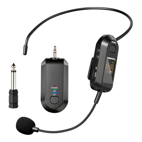 2.4G Wireless Headset Microphone with LED Digital Display 160ft Range for PA System,Voice Amplifier