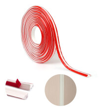 Self Adhesive Trim Strip Waterproof Peel and Stick Molding for Wall Ceiling Corner Cabinet Edge White 12mm x 9mm