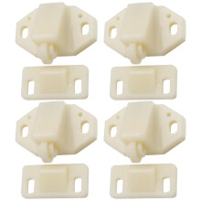 4 Pcs Beige Cabinet Door Latch Set, Plastic Door Catch for Caravan Cupboard Boat, Type A