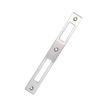 Stainless Steel Door Strike Plate 172mm x 22mm for DIN Standard Locks, Polished Silver Finish