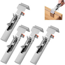 Adjustable Drawer Front Installation Clamp Set with OneTouch Locking, Stainless Steel, 4 Pack