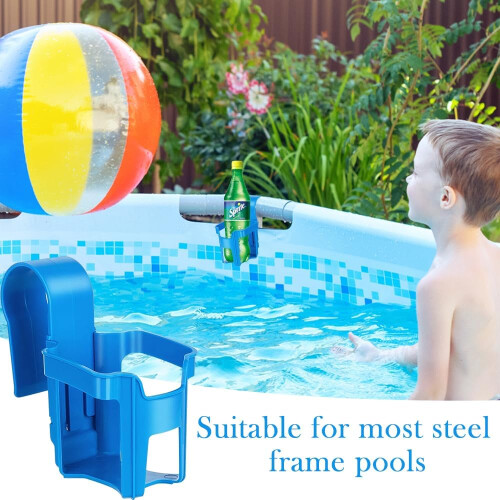 Pool Edge Drink Holders, Pack of 4, No Spill, Blue 1