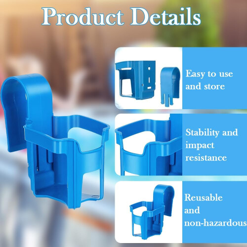 Pool Edge Drink Holders, Pack of 4, No Spill, Blue 2