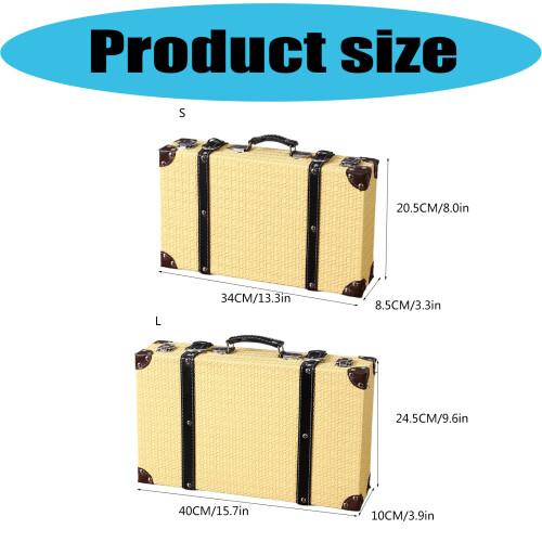 Sturdy Leather Storage Suitcases Portrable-S Navy Blue 2