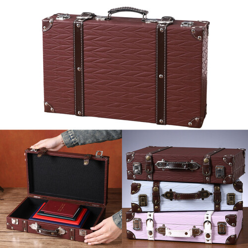 Multi Functional Wooden Storage Container Carry-S Burgundy 1