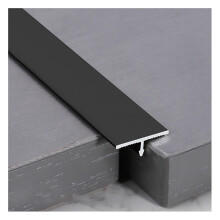 Black Aluminum Floor Transition Strip 3m Durable Rust Resistant Waterproof No‑Drill Trim for Laminate and Tile