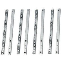 4 Pair Heavy Duty 17mm Ball Bearing Drawer Slides, Full Extension Cabinet and Desk Rails