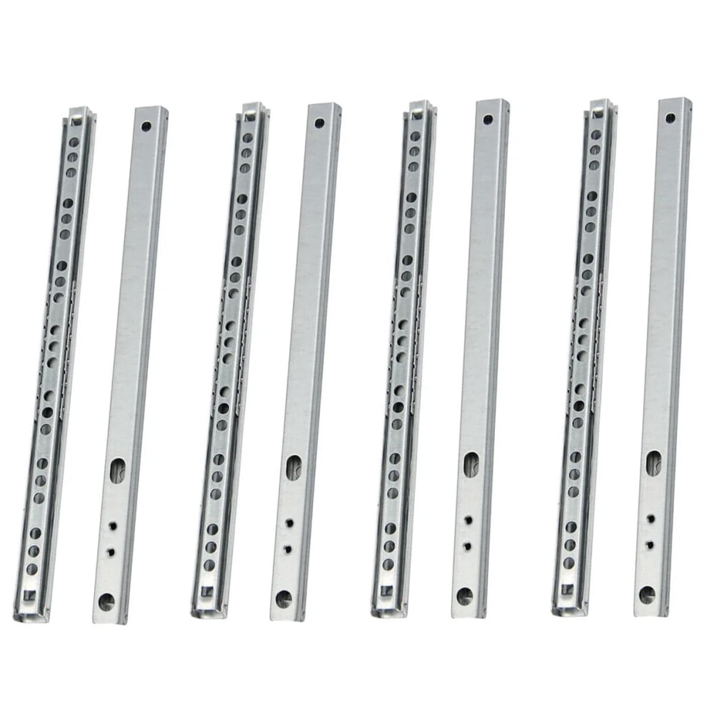 4 Pair Heavy Duty 17Mm Ball Bearing Drawer Slides, Full Extension Cabinet And Desk Rails 9092120050325