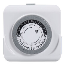 24-Uurs Mechanische Plug-in Timer, Binnentimer voor Stopcontacten, Twee Stopcontacten met Drie Pinnen, 125V 15A 2 Stuks Amerikaanse Stekker