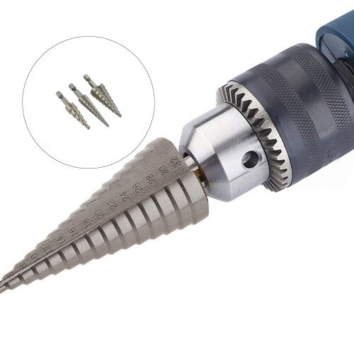 Highly Alloy Steel Step Drill Bit Set with Hex Shank for 1