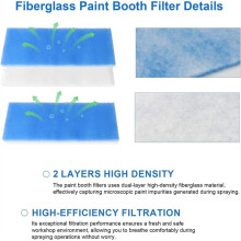 Airbrush Spray-Booth Filter, Paint Booth Air Filter Replacement Double-Layer Air Brush Exhaust Filters Set for Painting