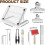 Macrame Supplies Include Macrame Board Metal Adjustable Holder with Brush Scissor Ruler for Braiding Bracelet Creating 7