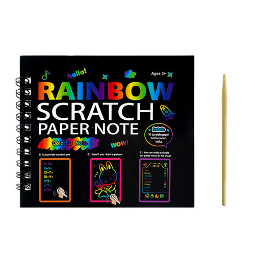 Educational Scratch Drawing Pad Twin Coil Binding-zhong hao 2