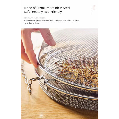 （1 Pack）Stainless Steel Drying Basket - Foldable Food-B 1
