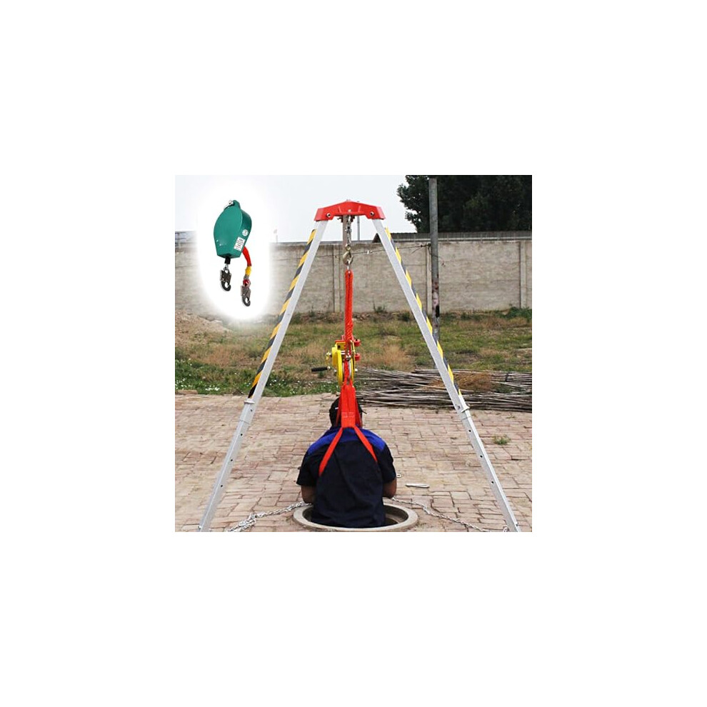 Rescue Tripod With Winch And Fall Arrester For Confined Space, 1200Lbs Lifting Capacity 9092120050790