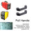 Industrial Equipment Handle 8.5mm Nylon Square Grip, Durable TwoPack for Machine Tools 2
