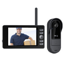 Wireless Doorbell Camera with 4.3' Screen, 170 Wide View, Night Vision, TwoWay Audio, IP65 Waterproof, No WiFi
