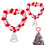 Heart Tree Topper Ornament Red Felt Ball 1pc 2