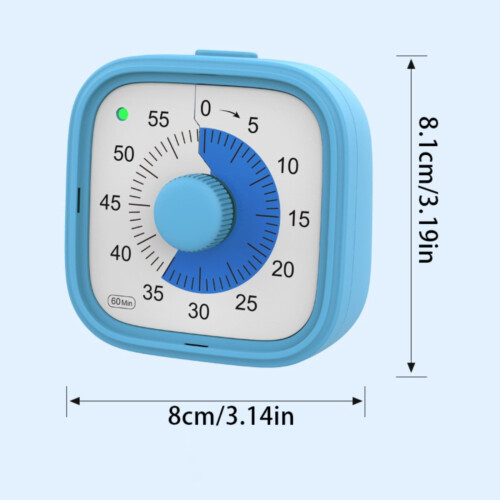 3-inch Visual Timer with Case, 60-Min Countdown 2