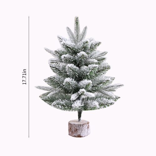 Árbol de Navidad artificial mini Beautynvta de 17,7 pulgadas con 2