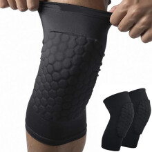 XL Black Compression Knee Sleeve with Impact Protection, Breathable Sports Knee Pads for Adults