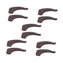 Brown Silicone Eyeglass Ear Pads 5 Pairs – AntiSlip Temple Tips for Comfort and Sports Glasses