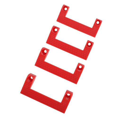 Universal Tool Holder Set, Quick Access Hooks for Carpenters with Secure TwoScrew Mount, Red 2