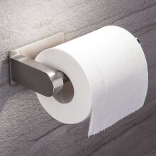 4X Self Adhesive Toilet Paper Holder-Bathroom Toilet Paper Holder Stand No Drilling Stainless Steel Brushed