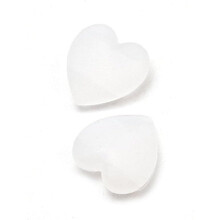 White HeartShaped Eyeglass Ear Hooks Eyewear Retainers for Secure Comfortable Glasses Grip