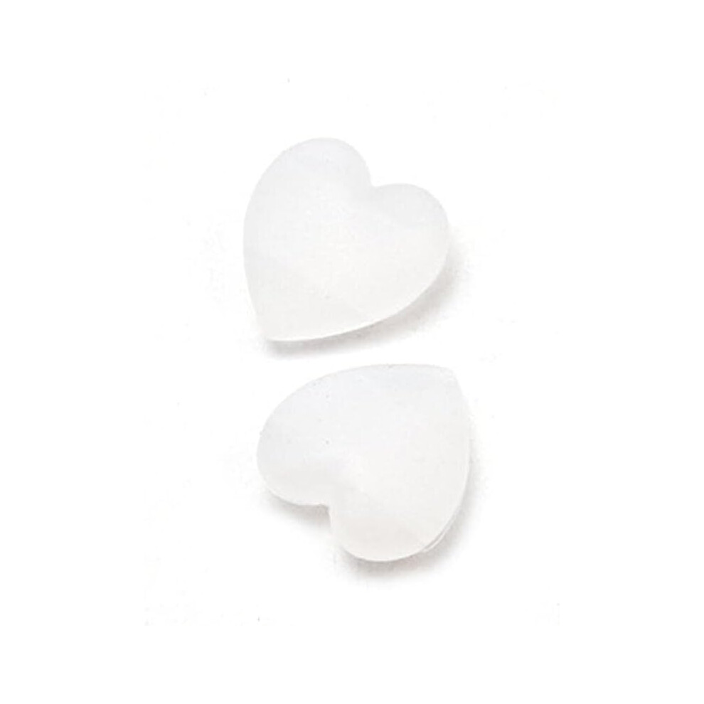 White Heartshaped Eyeglass Ear Hooks Eyewear Retainers For Secure Comfortable Glasses Grip