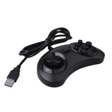 2X Gamepad con Cable de 6 Teclas, Controlador de Juego USB Joypad para   / Md Pc / 2 Y1301 /  Mega Drive