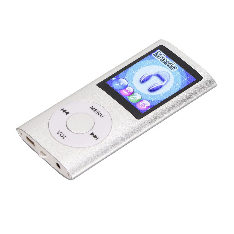 Portable 1.8 Inch Color Mp3 Player With 64Gb Support, Recorder & Fm In Silver 4611390651183