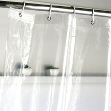 3 Stk 180 cm x 180 cm Kunststoff Peva Wasserdicht Dusch Vorhang Transparent Weiß Klar Bad Vorhang Luxus Bad Vorhang mit Haken