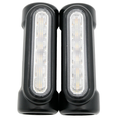 2X Motorcycle LED Highway Bar Switchback Driving Light/Turn Signal Light(Black) 1