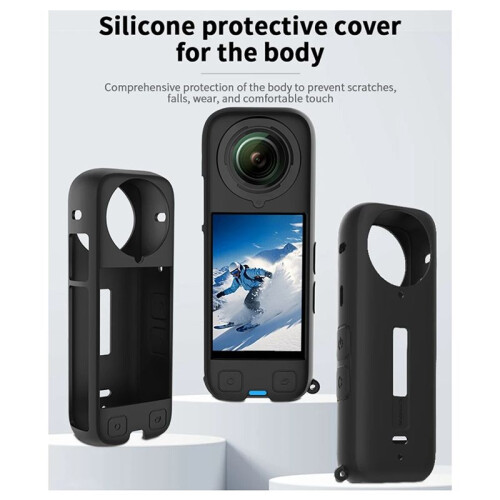 Suitable for  X4 Panoramic Camera Host Silicone Sleeve Lens Silicone Sleeve Protective Cover
